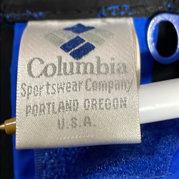 Columbia Sportswear Size Large Men’s Training Pant Full Leg Zip Blue Black Nylon - Picture 13 of 15